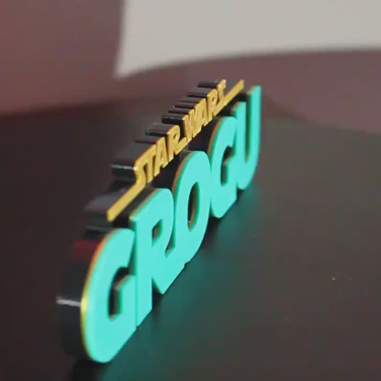 Grogu 3D printed Logo Art