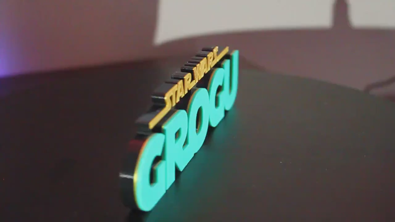 Grogu 3D printed Logo Art