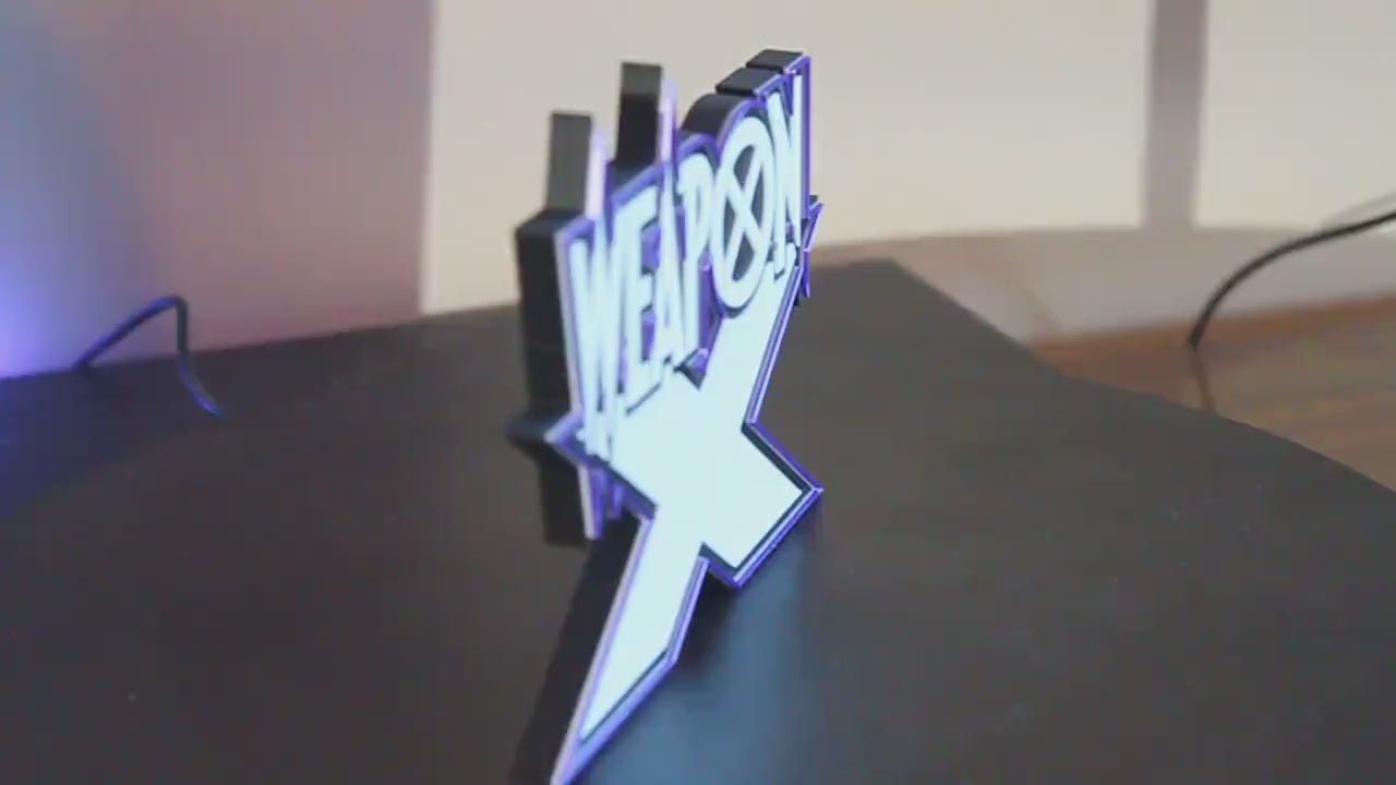 Weapon X 3D printed Comic Logo Art