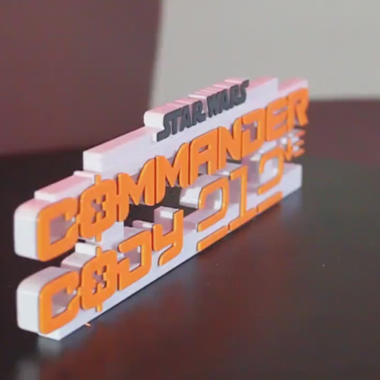 Commander Cody 3D printed Logo Art