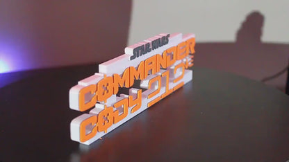 Commander Cody 3D printed Logo Art