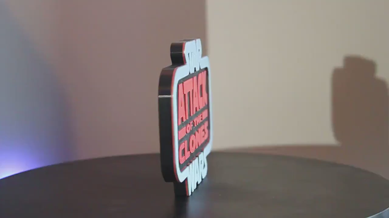 Star Wars Attack of the Clones 3D printed Logo Art