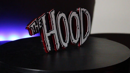 The Hood 3D printed Logo Sign Wall Desk Shelf Art