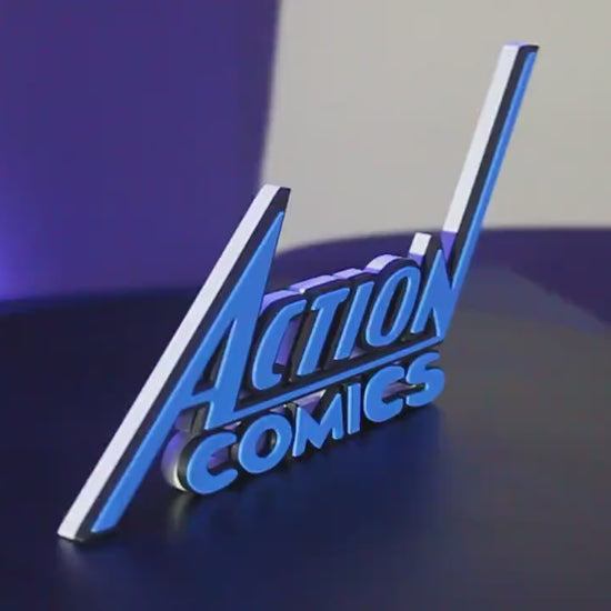 Action Comics 3D printed Comic Logo Art