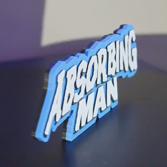 Absorbing Man 3D printed Comic Logo Art