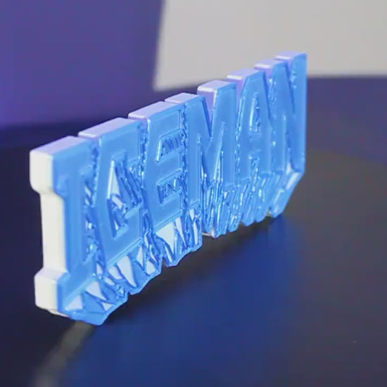 Iceman 3D printed Comic Logo Art