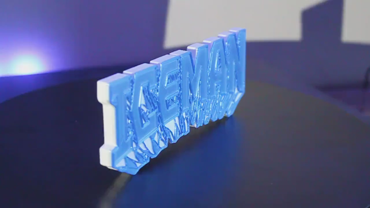 Iceman 3D printed Comic Logo Art