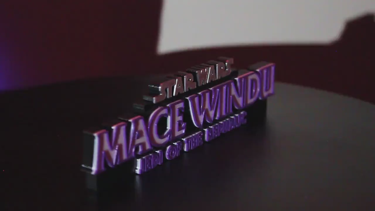 Mace Windu 3D printed Logo Art