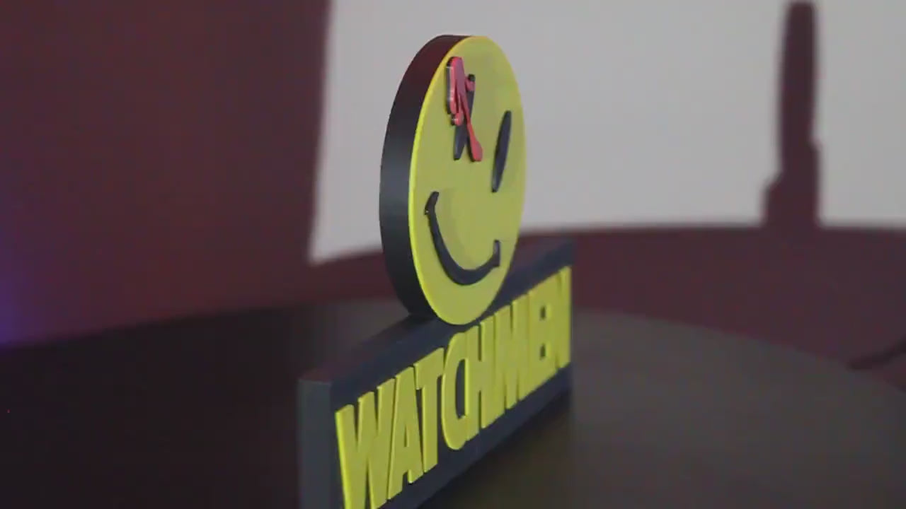 Watchmen 3D printed Comic Logo Art