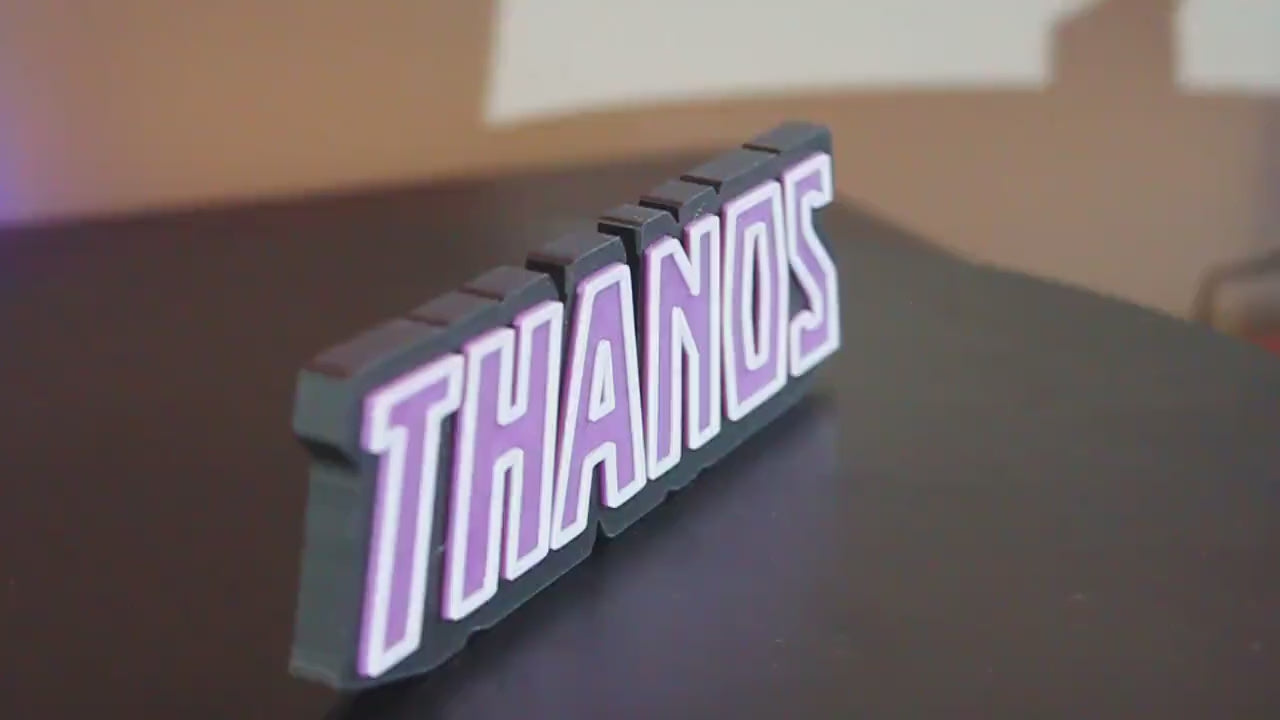 Thanos 3D printed Comic Logo Art