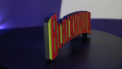 Blackhawk 3D printed Logo Sign Wall Desk Shelf Art