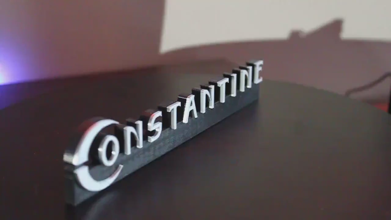 Constantine 3D printed Comic Logo Art