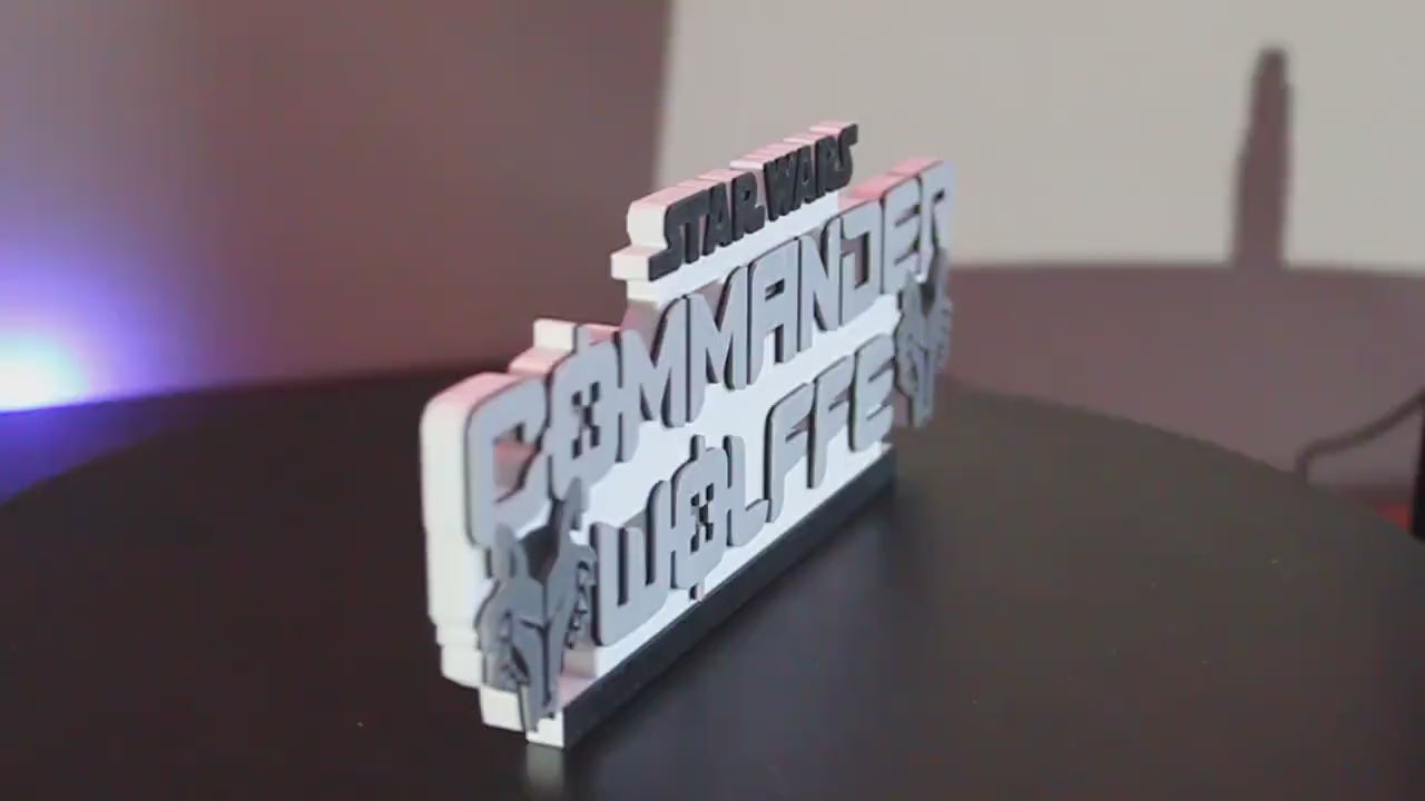 Commander Wolffe 3D printed Logo Art