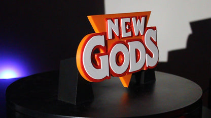 New Gods 3D printed Logo Sign Wall Desk Shelf Art