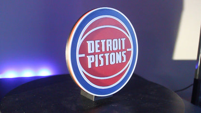 Detroit Pistons 3D printed Logo Sign Wall Desk Shelf Art