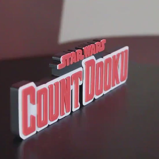 Count Dooku 3D printed Comic Logo Art