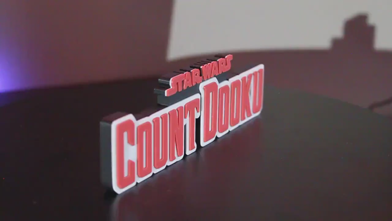 Count Dooku 3D printed Comic Logo Art