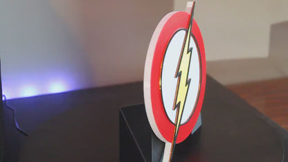 Flash 3D printed Comic Logo Art