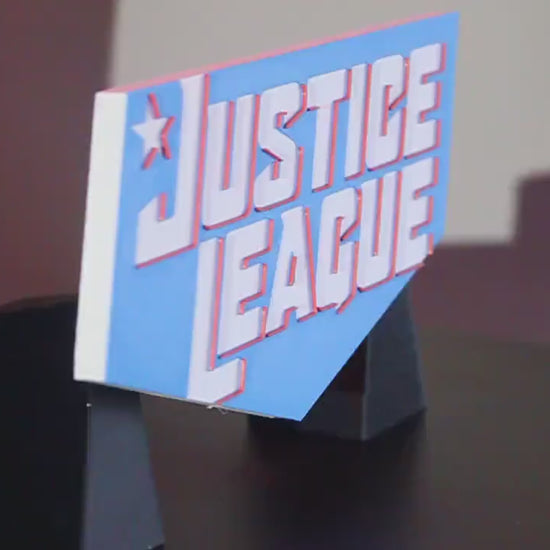 Justice league 3D printed Comic Logo Art