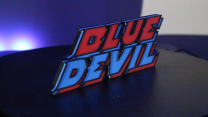 Blue Devil 3D printed Logo Sign Wall Desk Shelf Art