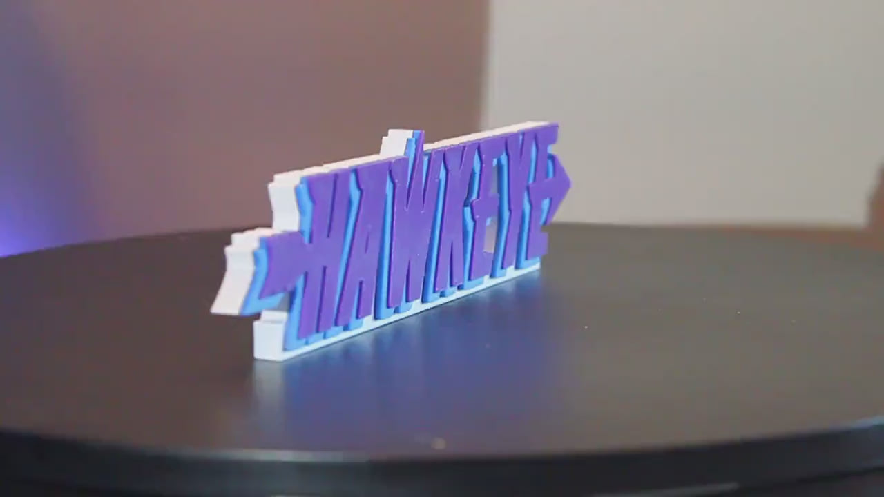 Hawkeye 3D printed Comic Logo Art