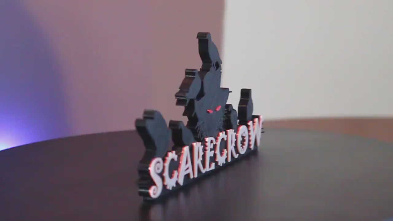 Scarecrow 3D printed Comic Logo Art