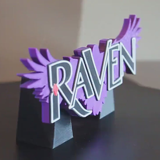 Raven 3D printed Comic Logo Art