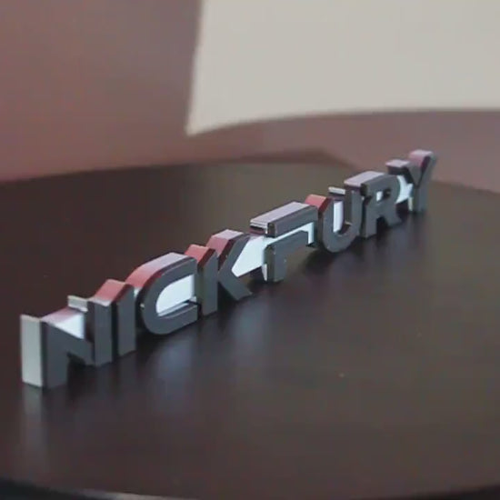 Nick Fury 3D printed Comic Logo Art