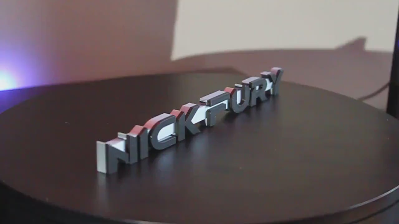 Nick Fury 3D printed Comic Logo Art