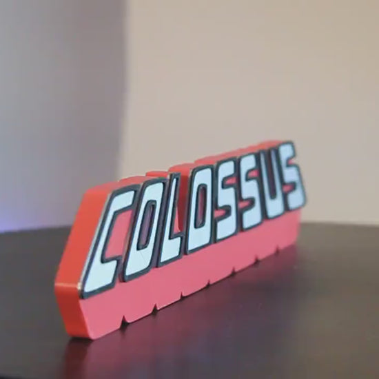 Colossus 3D printed Comic Logo Art