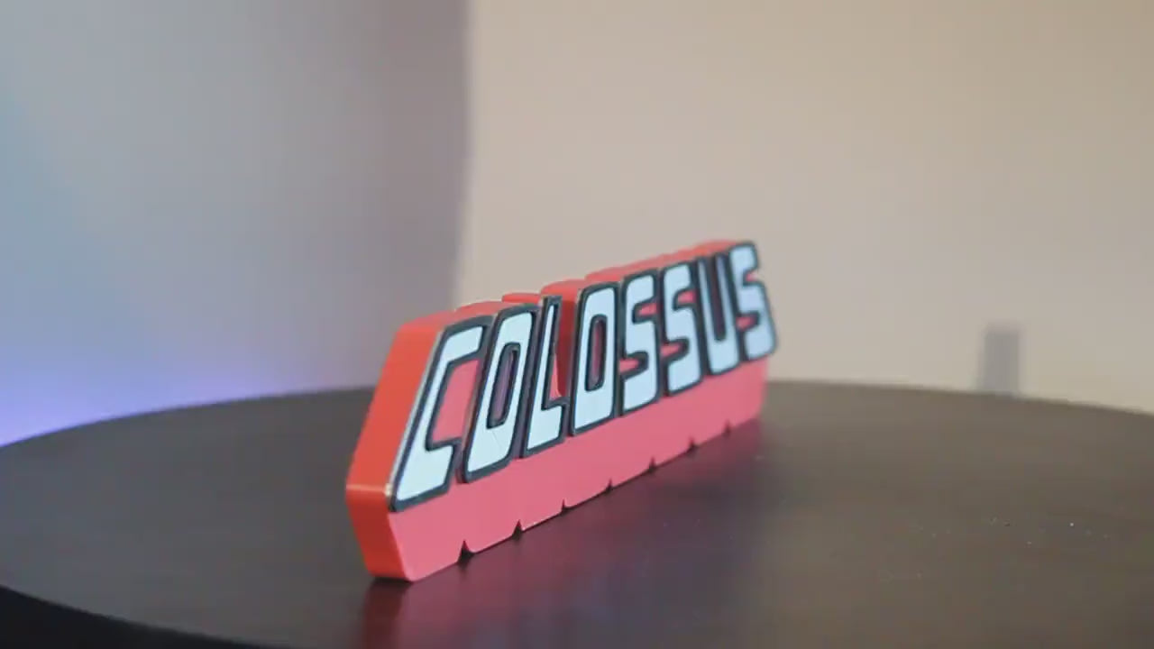 Colossus 3D printed Comic Logo Art