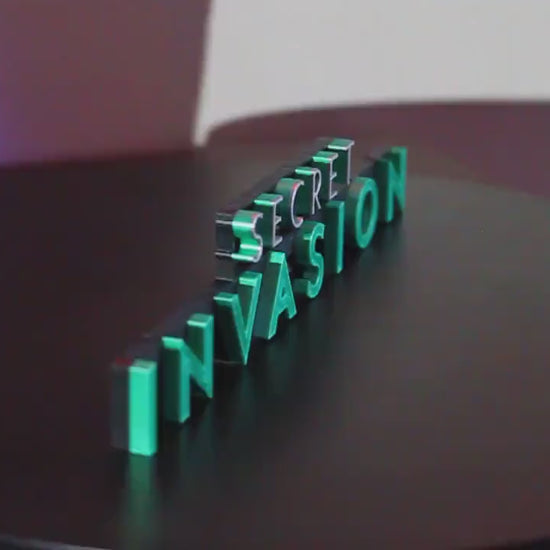 Secret Invasion 3D printed Comic Logo Art