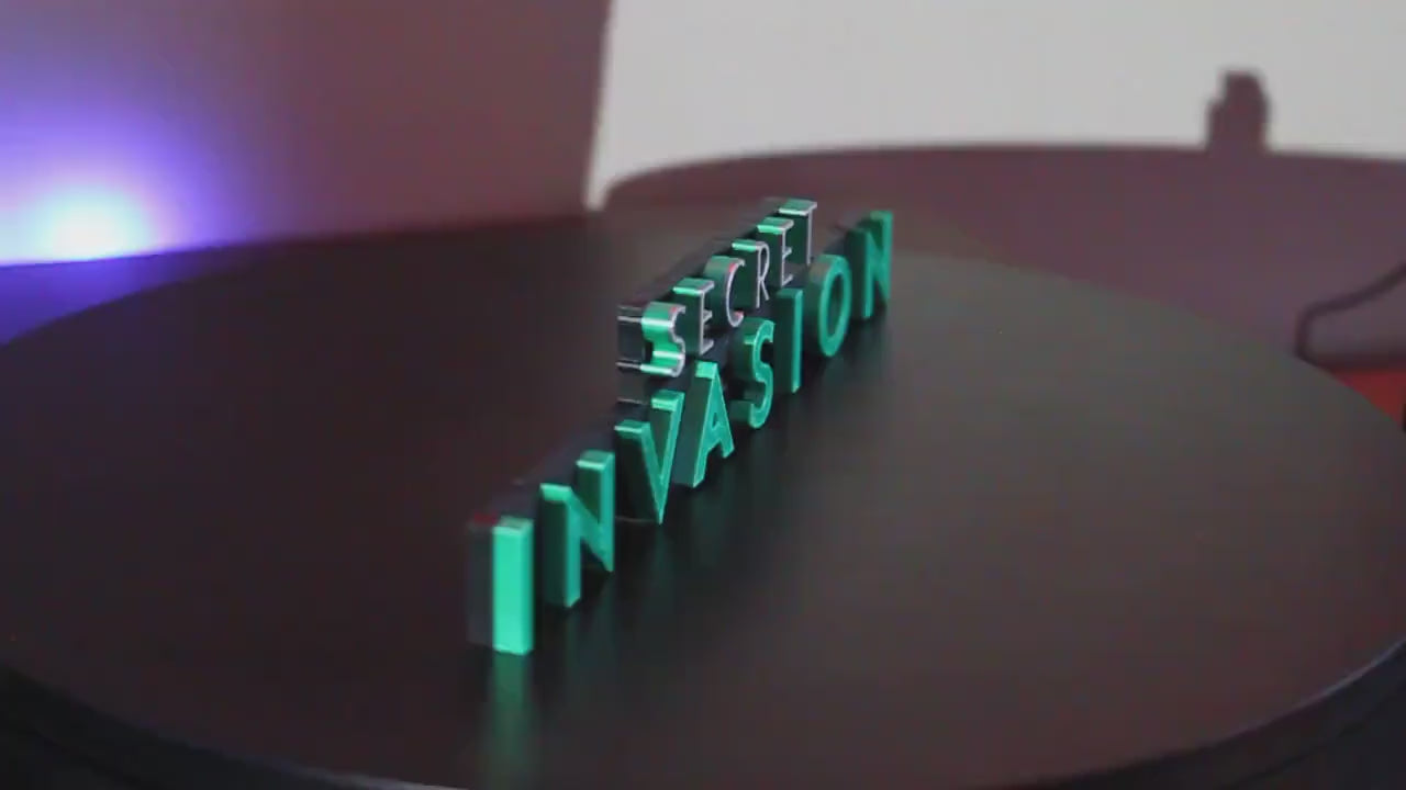 Secret Invasion 3D printed Comic Logo Art