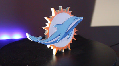 Miami Dolphins, National Football League 3D printed Logo Sign Wall Desk Shelf Art