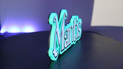 Mantis 3D printed Logo Sign Wall Desk Shelf Art