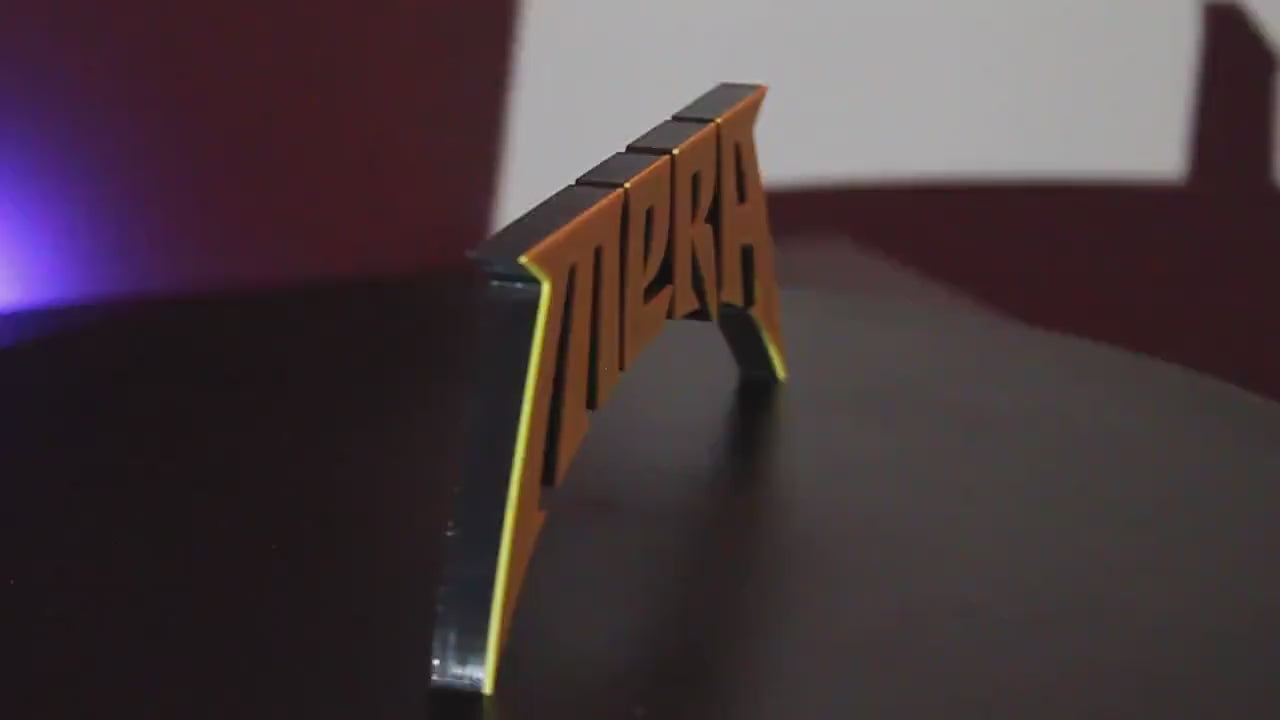 Mera 3D printed Comic Logo Art