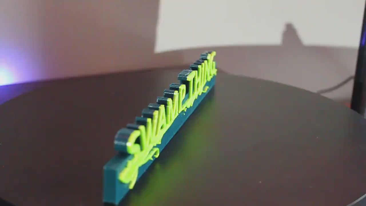 Swamp Thing 3D printed Comic Logo Art