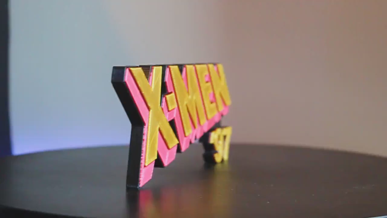 X-Men '97 3D printed Comic Logo Art