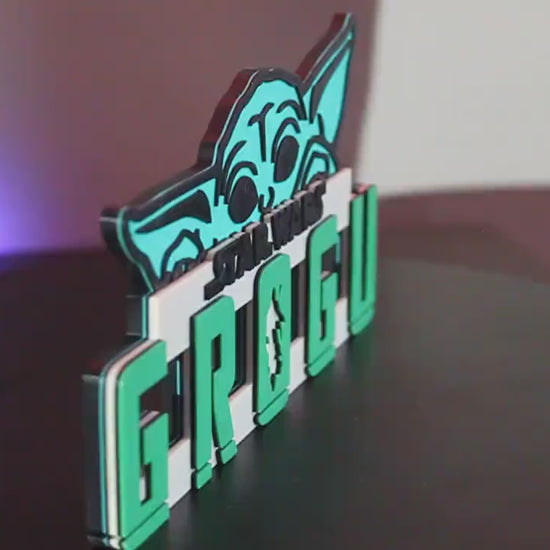 Grogu 3D printed Logo Art