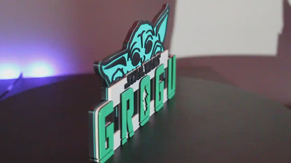 Grogu 3D printed Logo Art