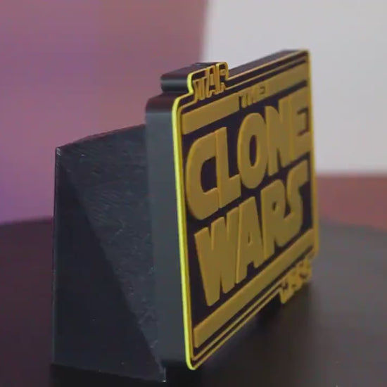 Clone Wars 3D printed Comic Logo Art