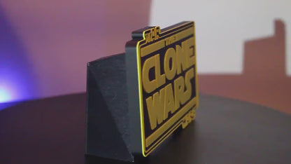 Clone Wars 3D printed Comic Logo Art