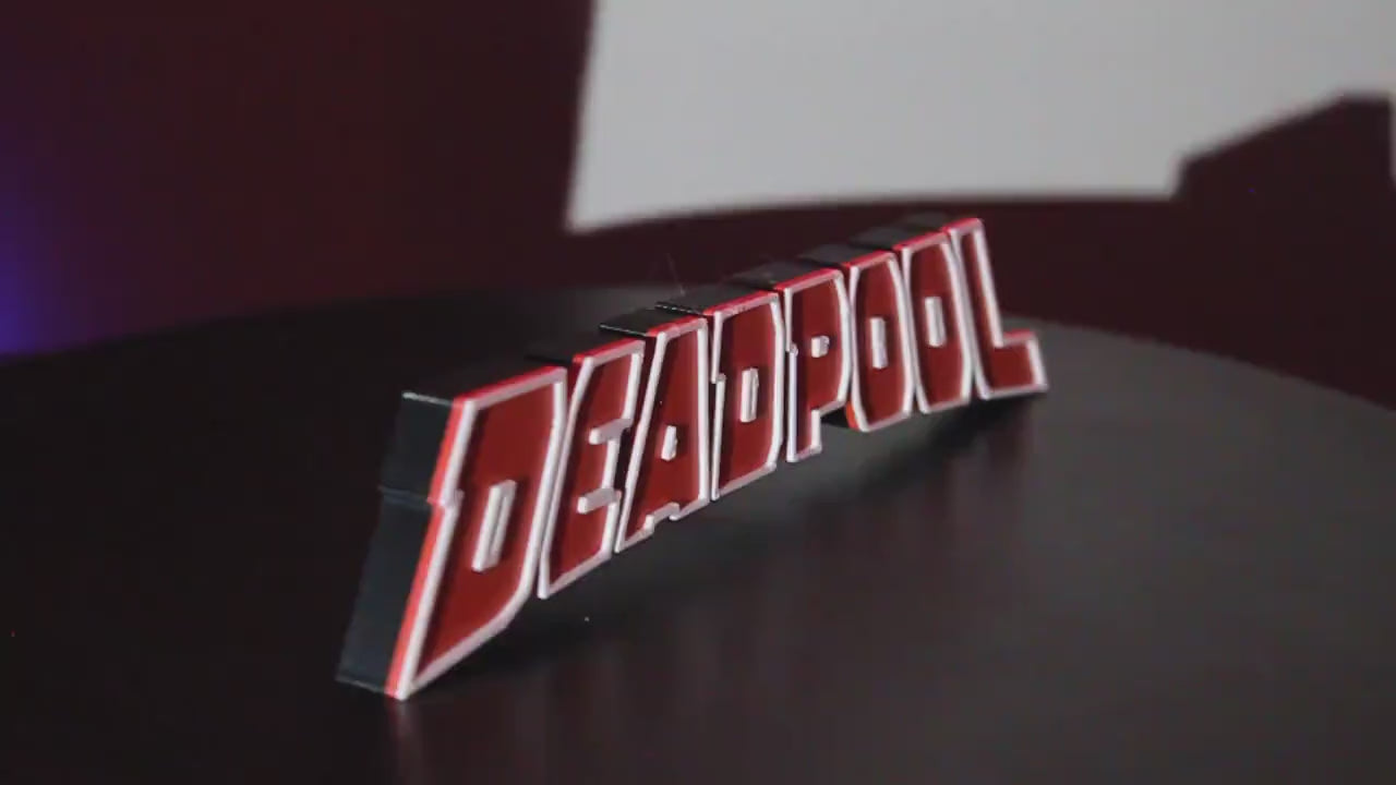 Deadpool 3D printed Comic Logo Art