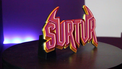 Surtur 3D printed Logo Sign Wall Desk Shelf Art