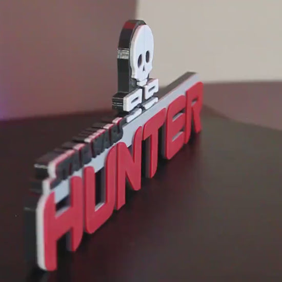 Hunter 3D printed Logo Art