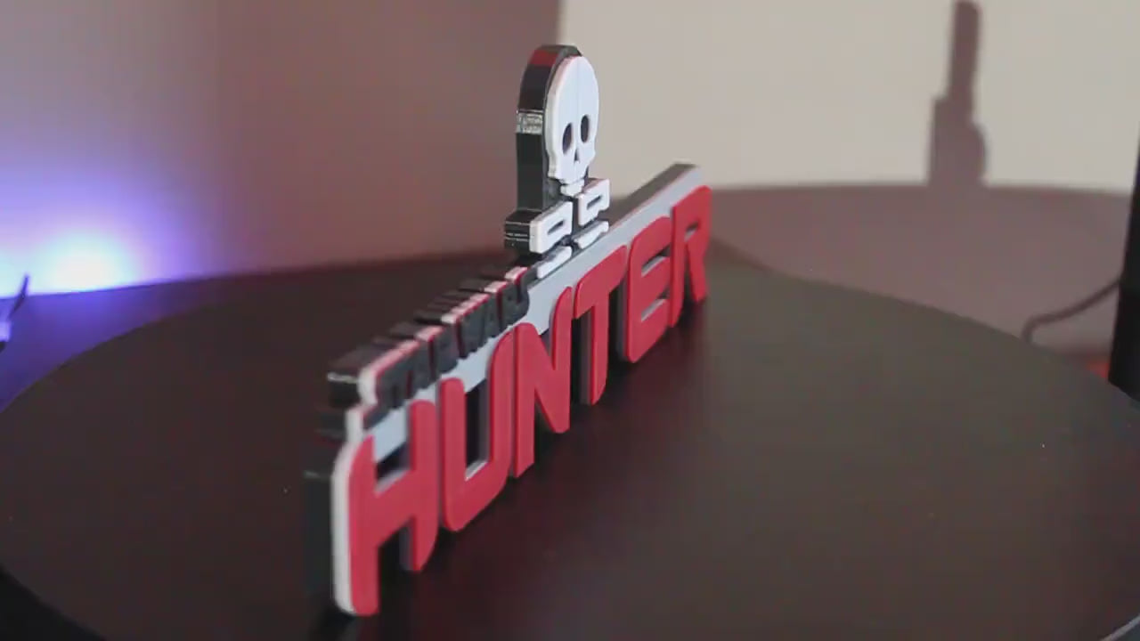 Hunter 3D printed Logo Art