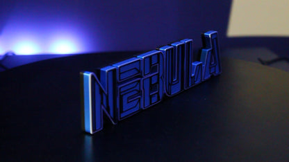 Nebula 3D printed Logo Sign Wall Desk Shelf Art