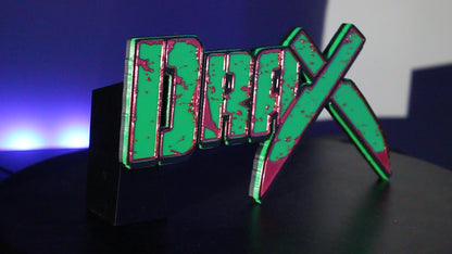 Drax 3D printed Logo Sign Wall Desk Shelf Art