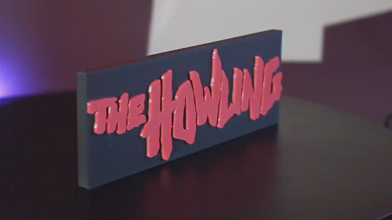 The Howling 3D printed Logo Art