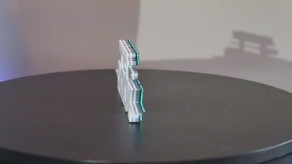 Yoda w/Lightsaber 3D printed Comic Logo Art